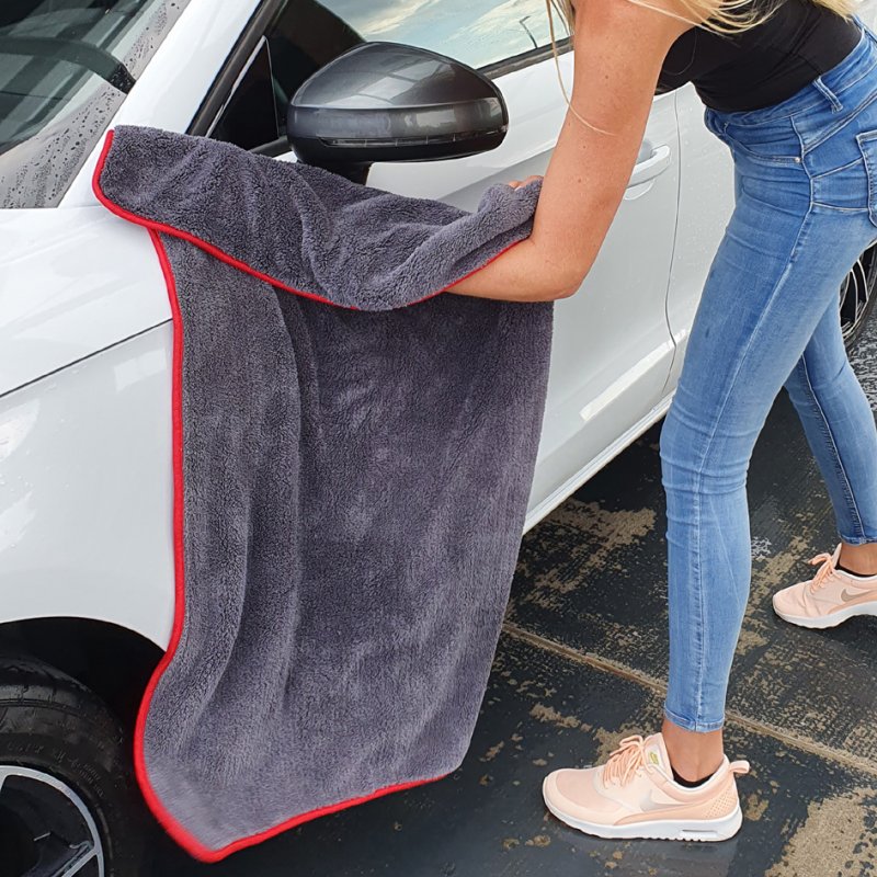 NIGRIN Performance XXL drying towel, black, 900×600 mm, microfibre 920 g/m²